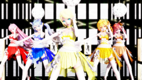 【MMD】 五个穿着白丝婚纱的老婆你会选哪一个呢? 一骑当千